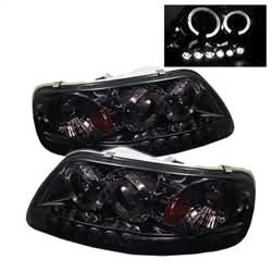 Spyder Signature Ford Expedition/F-150 97-02 1 pc. Halo LED Projector Headlights Uses T10 LED Ultra White LED Bulb Smoke