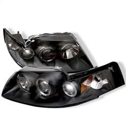Spyder Signature Ford Mustang 99-04 Black Halo Projector Headlights