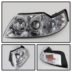 Spyder Signature Ford Mustang 99-04 Chrome Halo Projector Headlights