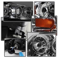 Spyder Signature Ford Mustang 99-04 Chrome Halo Projector Headlights