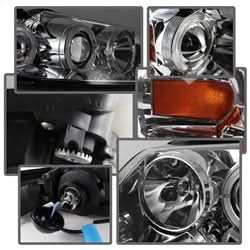 Spyder Signature Ford Mustang 99-04 Chrome Halo Projector Headlights