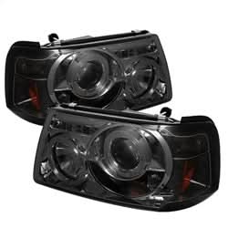 Spyder Signature Ford Ranger 01-11 1 pc. Halo LED Projector Headlights Replaceable LED Smoke