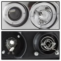 Spyder Signature GMC Sierra 1500/Sierra 2500 HD/Sierra 3500 HD 07-13 Chrome Halo Projector Headlights