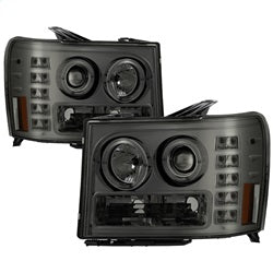 Spyder Signature GMC Sierra 1500/Sierra 2500 HD/Sierra 3500 HD 07-13 High H1 And Low H1 Smoke Halo Projector Headlights