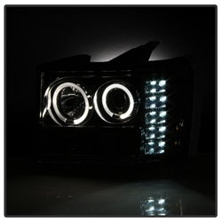 Spyder Signature GMC Sierra 1500/Sierra 2500 HD/Sierra 3500 HD 07-13 High H1 And Low H1 Smoke Halo Projector Headlights