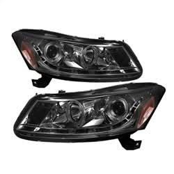 Spyder Signature Honda Accord 08-12 Smoke DRL LED Projector Headlights