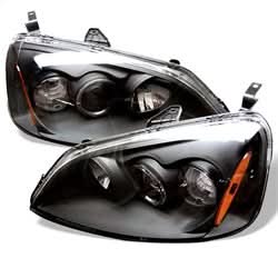 Spyder Signature Honda Civic 01-03 Black Halo Projector Headlights