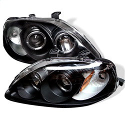 Spyder Signature Honda Civic 99-00 Black Halo Projector Headlights