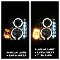 Spyder Signature Infiniti G35 03-07 Halogen Model Only Halo DRL LED Projector Headlight Not Compatible With Xenon/HID Model High H4/Low H7 Included