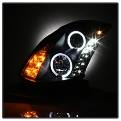 Spyder Signature Infiniti G35 03-07 Halogen Model Only Halo DRL LED Projector Headlight Not Compatible With Xenon/HID Model High H4/Low H7 Included