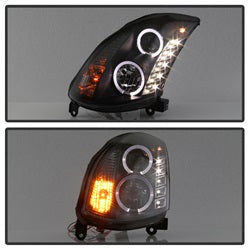 Spyder Signature Infiniti G35 03-07 Halogen Model Only Halo DRL LED Projector Headlight Not Compatible With Xenon/HID Model High H4/Low H7 Included