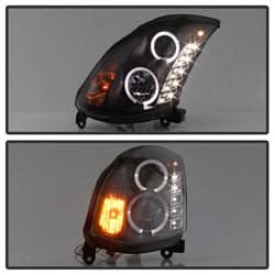 Spyder Signature Infiniti G35 03-07 Halogen Model Only Halo DRL LED Projector Headlight Not Compatible With Xenon/HID Model High H4/Low H7 Included