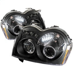 Spyder Signature Jeep Grand Cherokee 05-07 Black Halo LED Projector Headlights