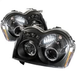 Spyder Signature Jeep Grand Cherokee 05-07 Black Halo LED Projector Headlights