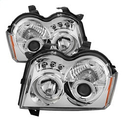Spyder Signature Jeep Grand Cherokee 05-07 Chrome Halo LED Projector Headlights