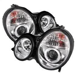Spyder Signature Mercedes-Benz E320/E430 00-02 Chrome Halo Projector Headlights