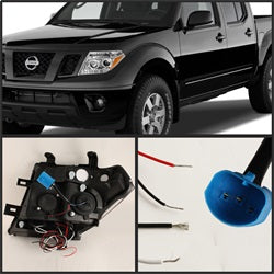 Spyder Signature Nissan Frontier/Pathfinder 05-08 Chrome Halo LED Projector Headlights