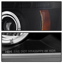 Spyder Signature Nissan Armada/Armada (Pathfinder)/Titan 05-07 Low Beam Bulb Included Halo LED Projector Headlights High Beam Uses Stock Bulb Black