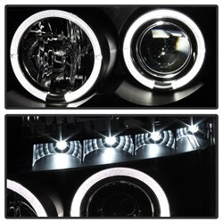Spyder Signature Nissan Armada/Armada (Pathfinder)/Titan 05-07 Low Beam Bulb Included Halo LED Projector Headlights High Beam Uses Stock Bulb Black