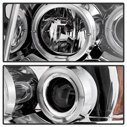 Spyder Signature Nissan Armada/Armada (Pathfinder)/Titan 05-07 Low Beam Bulb Included Halo LED Projector Headlights High Beam Uses Stock Bulb Chrome