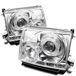 Spyder Signature Toyota Tacoma 97-00 Chrome Halo LED Projector Headlights