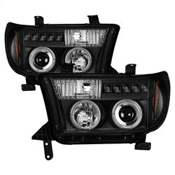 Spyder Signature Toyota Sequoia/Tundra 08-13 Black Halo Projector Headlights w/o Headlight Washer