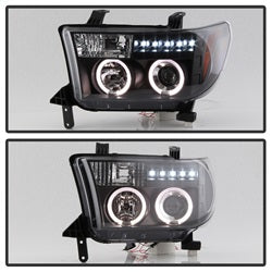 Spyder Signature Toyota Sequoia/Tundra 08-13 Black Halo Projector Headlights w/o Headlight Washer