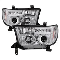 Spyder Signature Toyota Sequoia/Tundra 08-13 Chrome Halo Projector Headlights w/o Headlight Washer