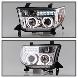 Spyder Signature Toyota Sequoia/Tundra 08-13 Chrome Halo Projector Headlights w/o Headlight Washer