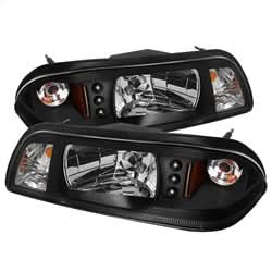 Spyder Signature Ford Mustang 87-93 1 pc. LED Crystal Headlights Black