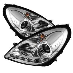 Spyder Signature Mercedes-Benz SLK280/SLK300/SLK350/SLK55 AMG 06-08 Xenon/HID Model Only DRL LED Projector Headlights Not Compatible w/Halogen Model Chrome