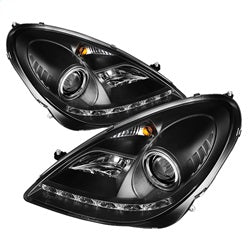 Spyder Signature Mercedes-Benz SLK280/SLK300/SLK350/SLK55 AMG 06-08 Xenon/HID Model Only DRL LED Projector Headlights Not Compatible w/Halogen Model Black