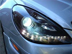 Spyder Signature Mercedes-Benz SLK280/SLK300/SLK350/SLK55 AMG 06-08 Xenon/HID Model Only DRL LED Projector Headlights Not Compatible w/Halogen Model Black