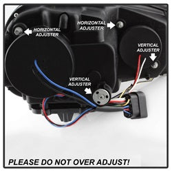 Spyder Signature Volkswagen GTI/Jetta/Rabbit 06-09 Halogen Model Only DRL LED Projector Headlights Not Compatible w/Xenon/HID Model Black