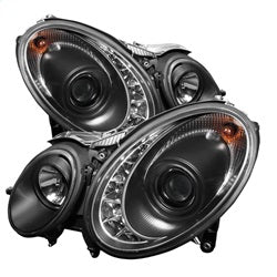 Spyder Signature Mercedes-Benz E320/E350/E550/E63 AMG 07-09 Halogen Model Only DRL LED Projector Headlights Not Compatible With Xenon/HID Model Black