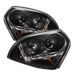 Spyder Signature Hyundai Tucson 05-09 Black DRL LED Projector Headlights