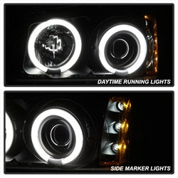 Spyder Signature Chevrolet Avalanche 1500/Avalanche 2500/Silverado 1500/Silverado 1500 HD/Silverado 1500 HD Classic/Silverado 2500/Silverado 2500 HD/Silverado 3500 02-06 Will Not Fit Models w/Body Cladding CCFL LED Projector Headlights Black