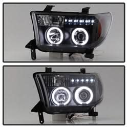 Spyder Signature Toyota Sequoia/Tundra 08-13 Black CCFL Halo LED Projector Headlights w/o Headlight Washer