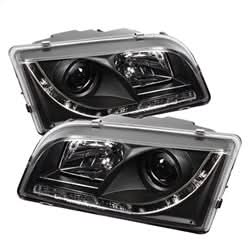 Spyder Signature Volvo S40 00-03 Black DRL LED Projector Headlights