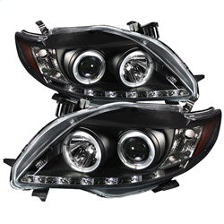 Spyder Signature Toyota Corolla 09-10 Black DRL LED Projector Headlights