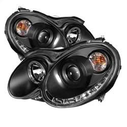 Spyder Signature Mercedes-Benz CLK320/CLK350/CLK430/CLK500/CLK55 AMG/CLK550/CLK63 AMG 03-05 Halogen Model Only Halo DRL LED Projector Headlight Not Compatible With Xenon/HID Model Black