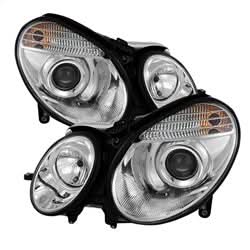 Spyder Signature Mercedes-Benz E320/E350/E500/E55 AMG 03-06 Halogen Model Only Projector Headlights Not Compatible w/Xenon/HID Model Chrome
