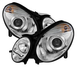 Spyder Signature Mercedes-Benz E320/E350/E500/E55 AMG 03-06 Xenon/HID Model Only Projector Headlights Not Compatible w/Halogen Model Chrome