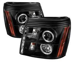 Spyder Cadillac Escalade 03-06 Projector Headlights - Xenon/HID Model Only - LED Halo - DRL - Black