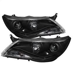 Spyder Signature Volkswagen Tiguan 09-11 Black DRL LED Projector Headlights