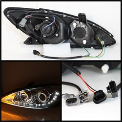 Spyder Signature Toyota Camry 02-06 Chrome DRL LED Projector Headlights