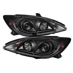Spyder Signature Toyota Camry 02-06 Black DRL LED Projector Headlights