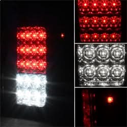 Spyder Jeep Wrangler (JK) 07-13,15-18 Red Clear LED Tail Lights