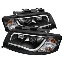 Spyder Signature Audi A6/A6 Quattro 02-04 Light Tube DRL LED Projector Headlights Not For Use w/Xenon/HID Models Halogen Model Only
