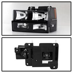 xTune Chevrolet C1500 Pickup/C1500 Suburban/C2500 Pickup/C2500 Suburban/C3500 Pickup/K1500 Pickup/K1500 Suburban/K2500 Pickup/K2500 Suburban/K3500 Pickup/Tahoe 94-98 w/Corner And Parking Lights XTune Headlights 8 pc. Set Black